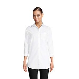 Land’s End No Iron 3/4 Sleeve Tunic Top Sz 10